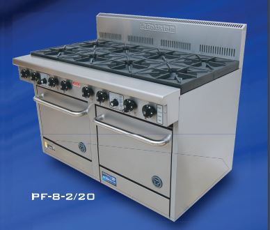 Goldstein PF-8-2/20 Gas 8 burner Double Oven Range